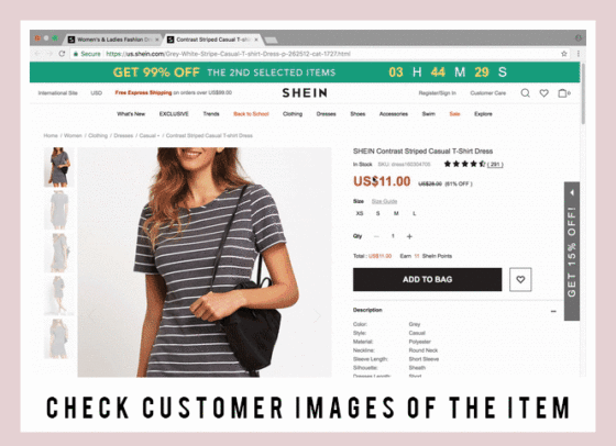 Helpful tips for online shopping at Shein